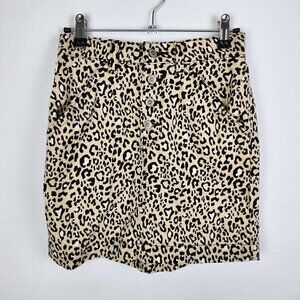 Hollister Ultra‎ High-rise Button Fly Cheetah Print Mini Skirt 0